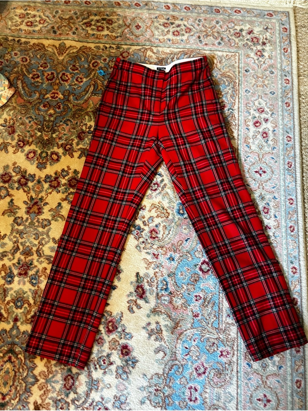 J. Crew Red Plaid Women’s Kate Pant size 0